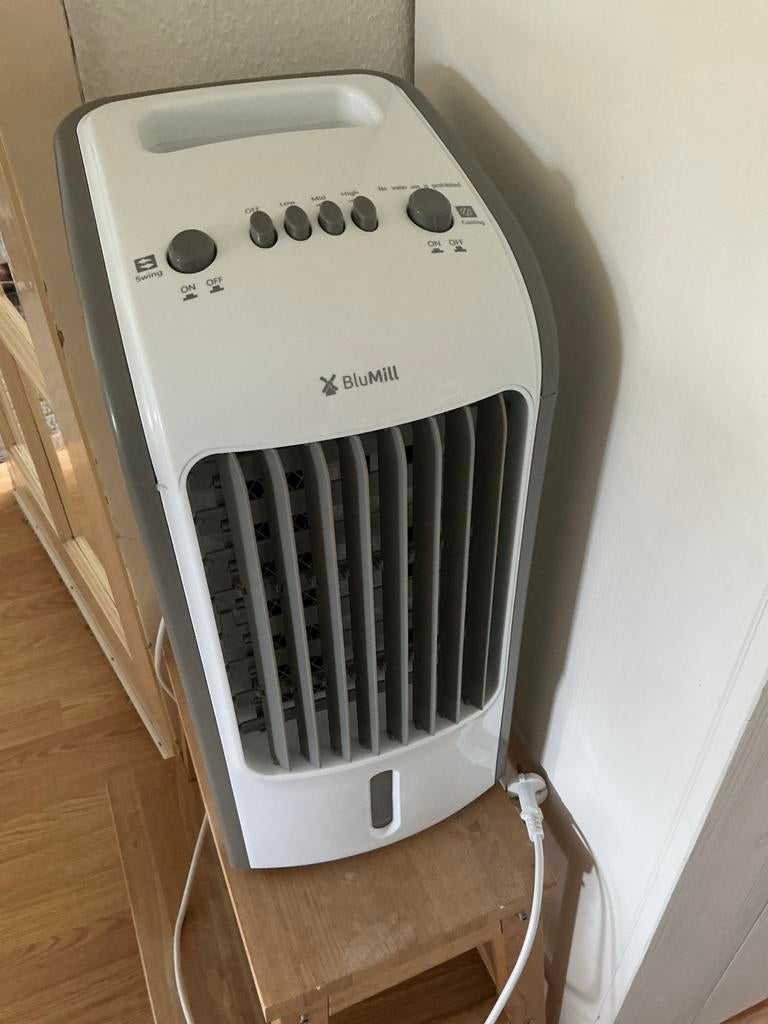BluMill Air Cooler - Mobiele Aircooler met 3 snelheden, Ophalen, Zo goed als nieuw, Tafelventilator