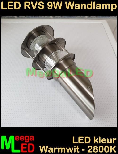 UITVERKOOP: LED RVS wand fakkel lamp Denver - nog 2 stuks, Ophalen of Verzenden, Nieuw, Metaal, LED buiten Wandlamp