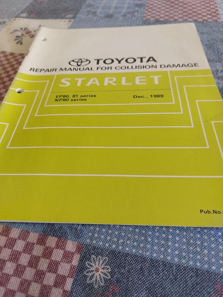 REPAIR MANUAL FOR COLLISION DAMAGE TOYOTA STARLET EP80 EP81, Ophalen of Verzenden
