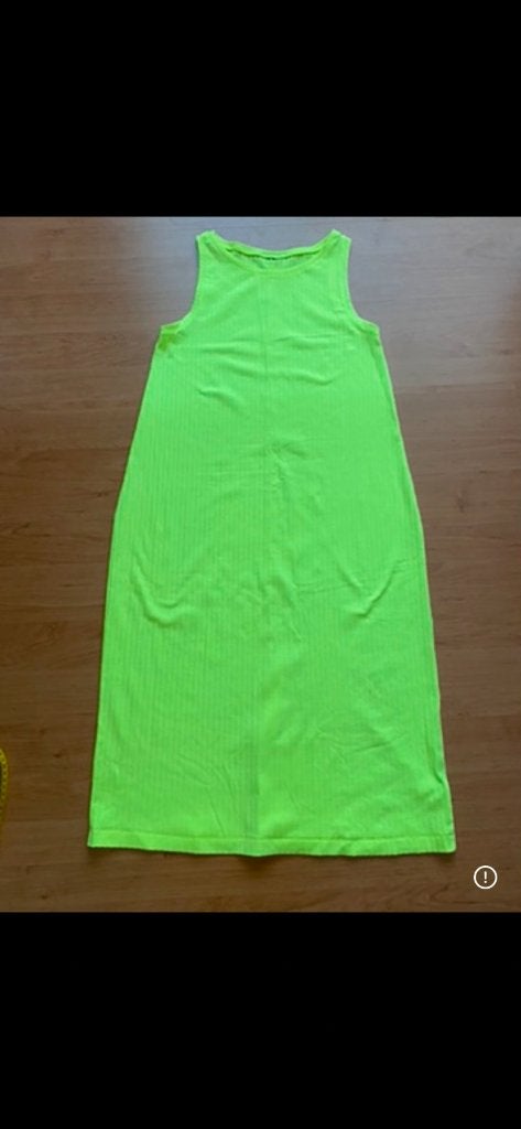 Groen gele neon kleur zomerjurk maat M, Maat 38/40 (M), Geel, Ophalen of Verzenden, Zo goed als nieuw