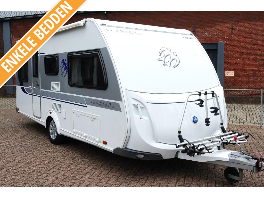 Knaus Sudwind Silver Selection 500 EU Mover Luifel Fietsrek, Rondzit, Bedrijf, Schokbreker, 5 tot 6 meter