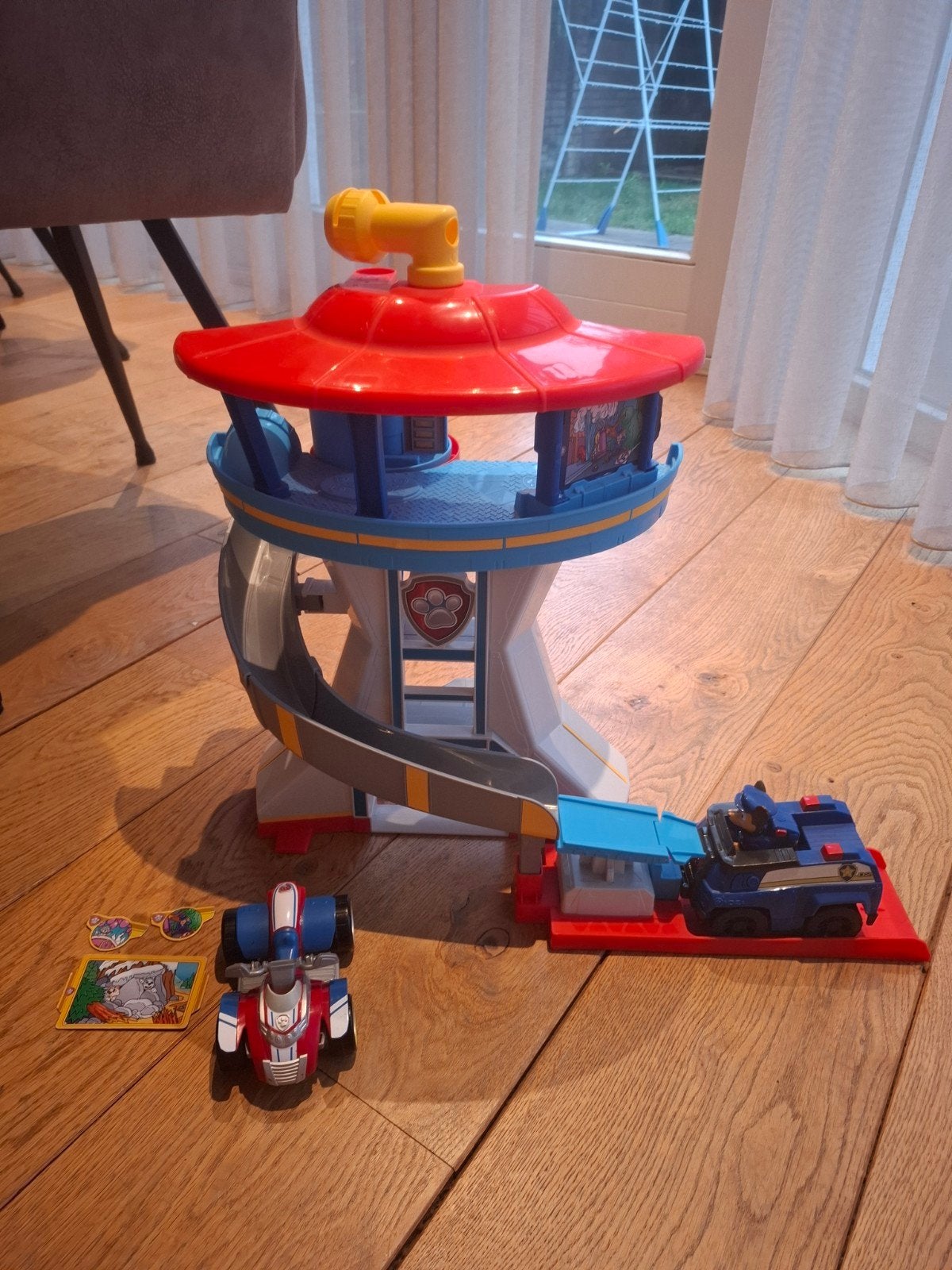 Paw Patrol Uitkijkpost met extra Ryder auto, Ophalen of Verzenden, Gebruikt