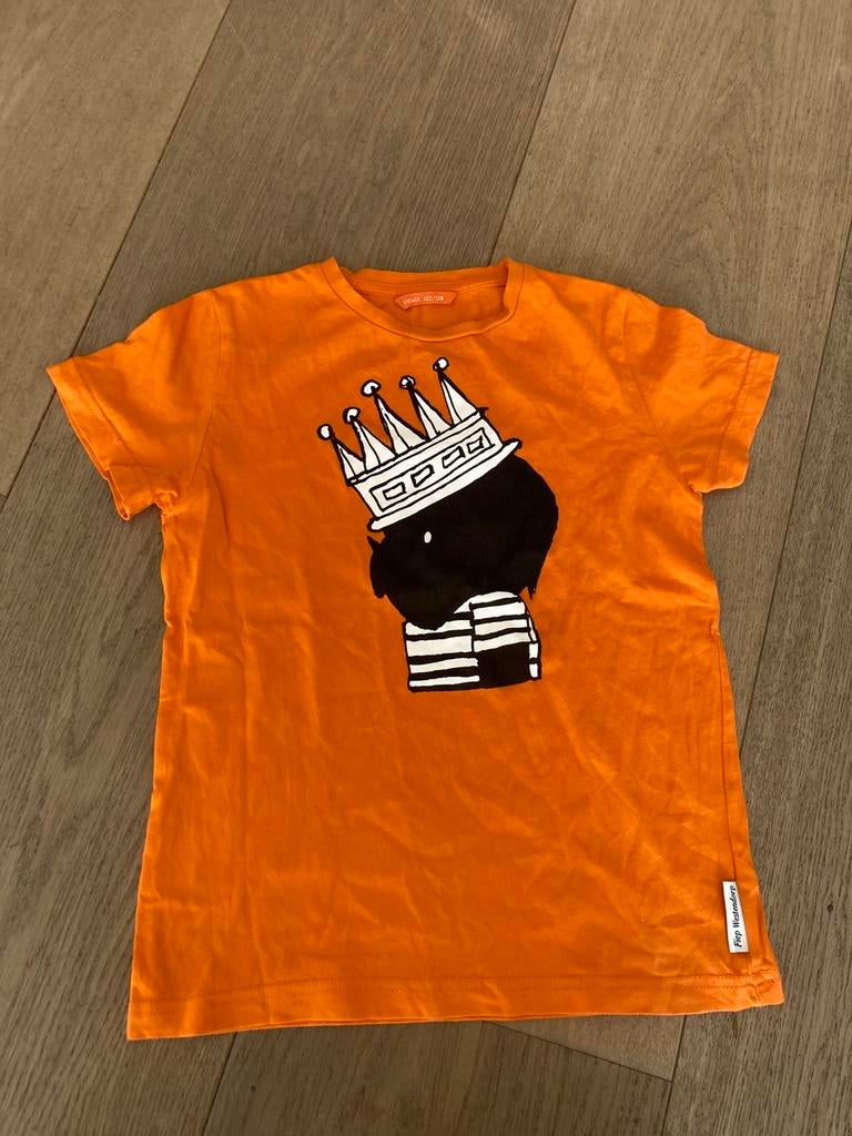 Koningsdag shirt kind 122/128 Hema, Ophalen, Gebruikt, Jongen of Meisje, Shirt of Longsleeve