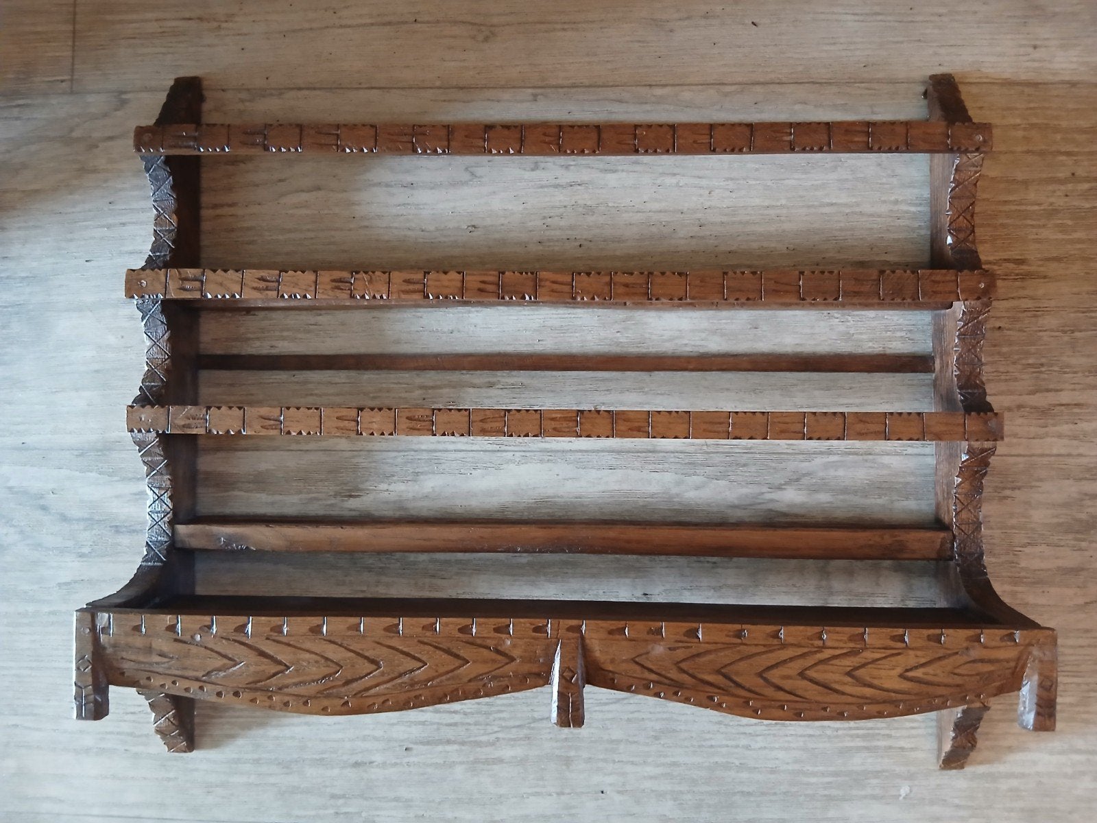 Eiken houten bordenrek, Ophalen of Verzenden