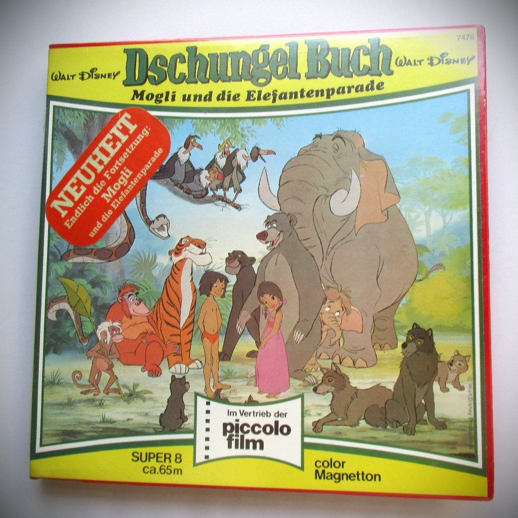 Junglebook~Super 8 Film met geluid~Piccolo~Dschungel Buch, Audio, Tv en Foto, Filmrollen, Ophalen of Verzenden, 8mm film