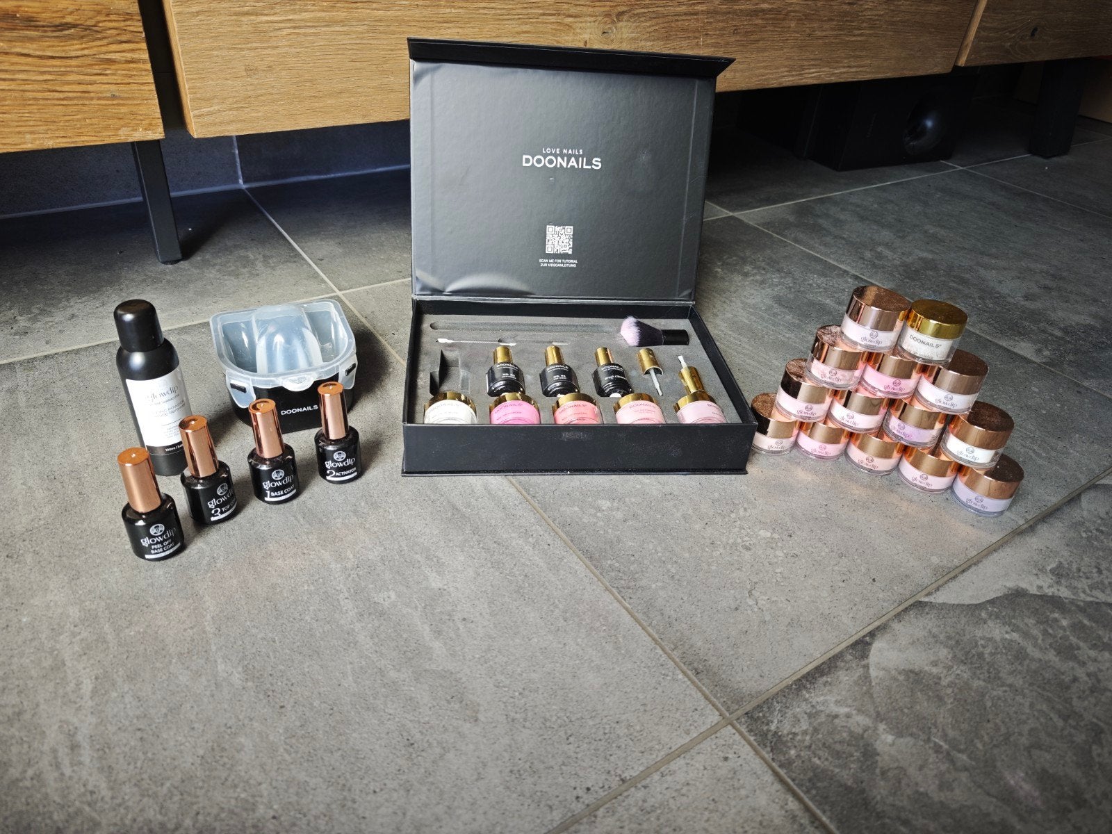 Grote set Doonails & Glowdip dip poeder nagels, Sieraden, Tassen en Uiterlijk, Uiterlijk | Lichaamsverzorging, Ophalen of Verzenden