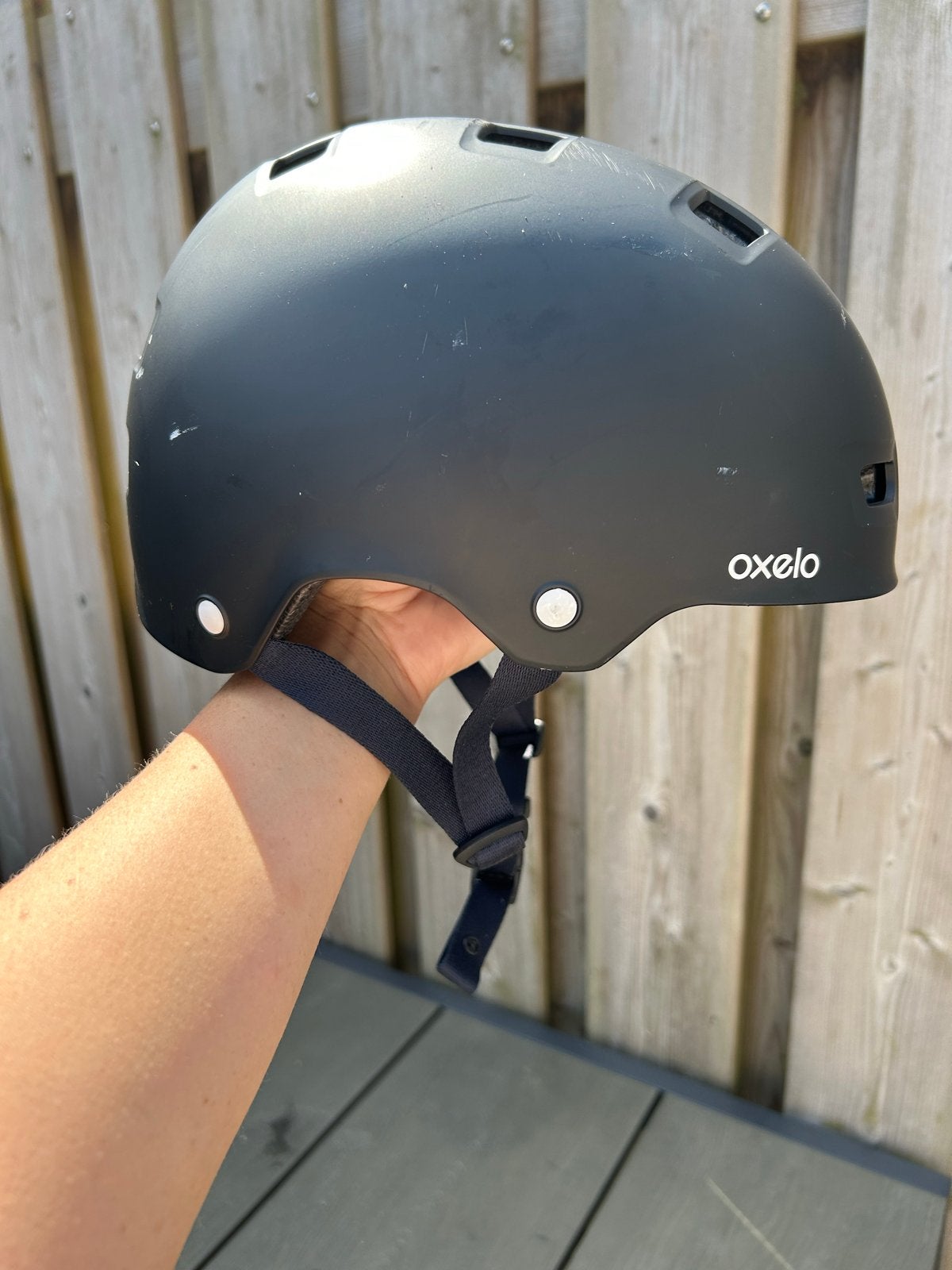 Oxelo MF500 Fietshelm Zwart - Verstelbaar 55-59 cm, Ophalen of Verzenden, Gebruikt, M, Jongen of Meisje