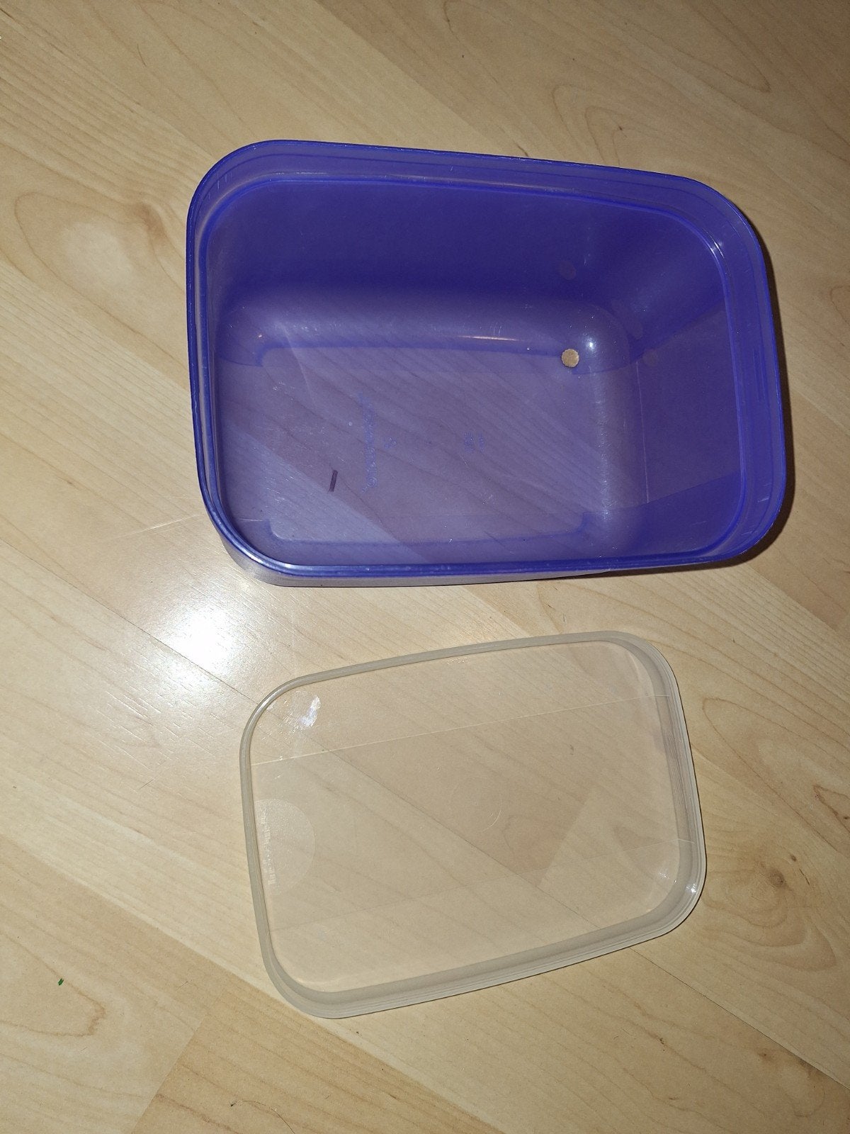 Tupperware bewaardoos 2.2L paars/blauw met deksel, Ophalen, Gebruikt, Bewaardoos, Paars
