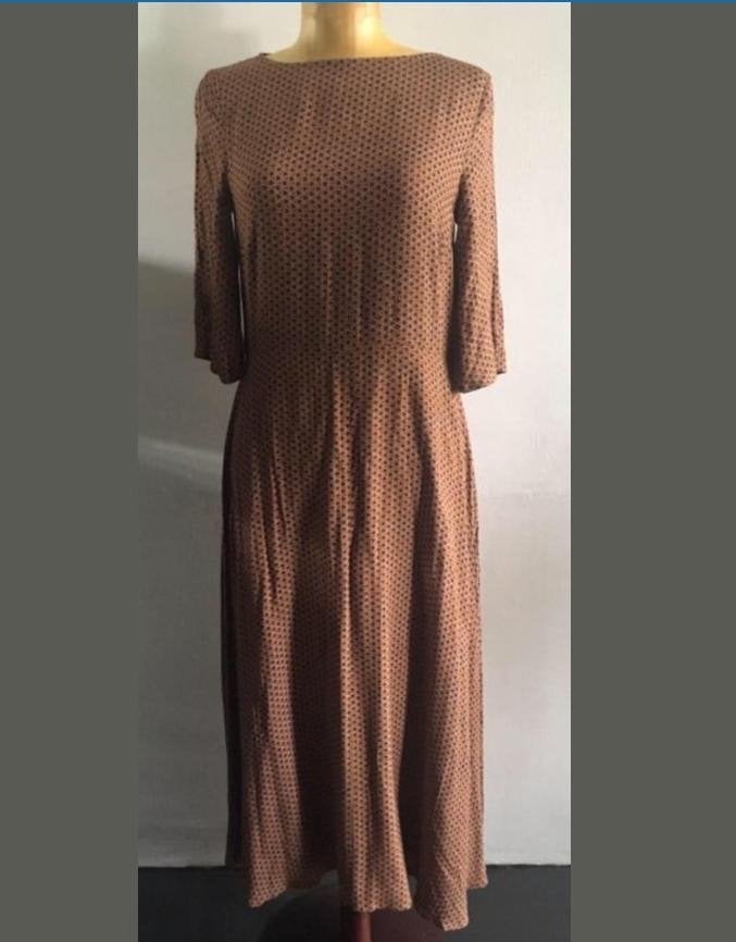 Mooie Esprit nieuwe jurk bruin met patroon maat 36, Bruin, Nieuw, Ophalen of Verzenden, Maat 36 (S)