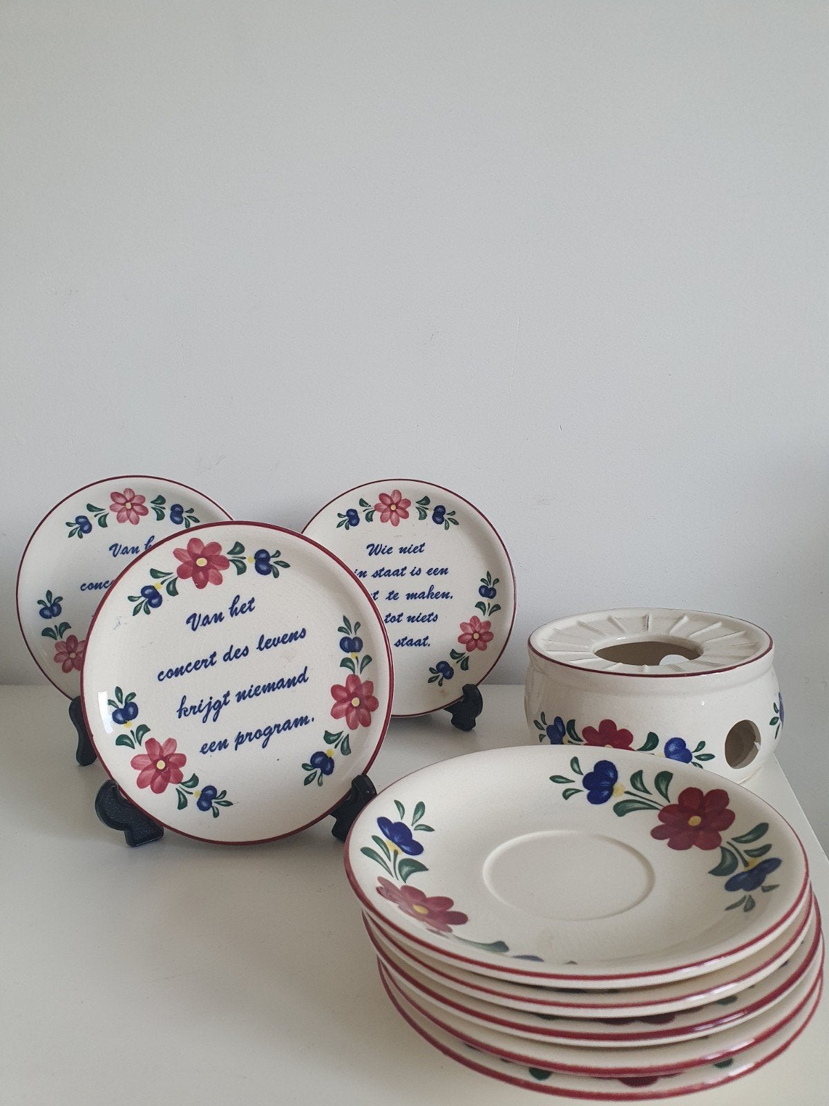 Bouquet Handpainted 12 stuks. Gebruikt, Ophalen