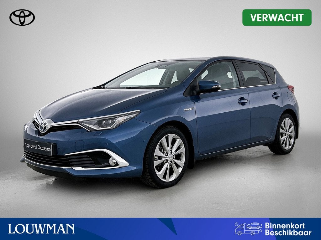 Toyota Auris 1.8 Hybrid Executive | Panoramdak | Parkeersens, 12 maanden, Gebruikt, 4 cilinders, Blauw