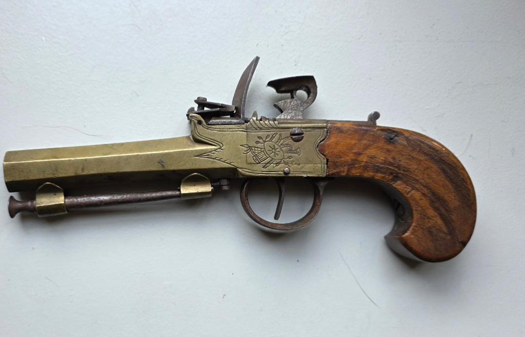 Echt Antiek flintlock pistool vuursteen geweer Niet perfect, Verzenden, Overige soorten, Overige gebieden, Overige typen