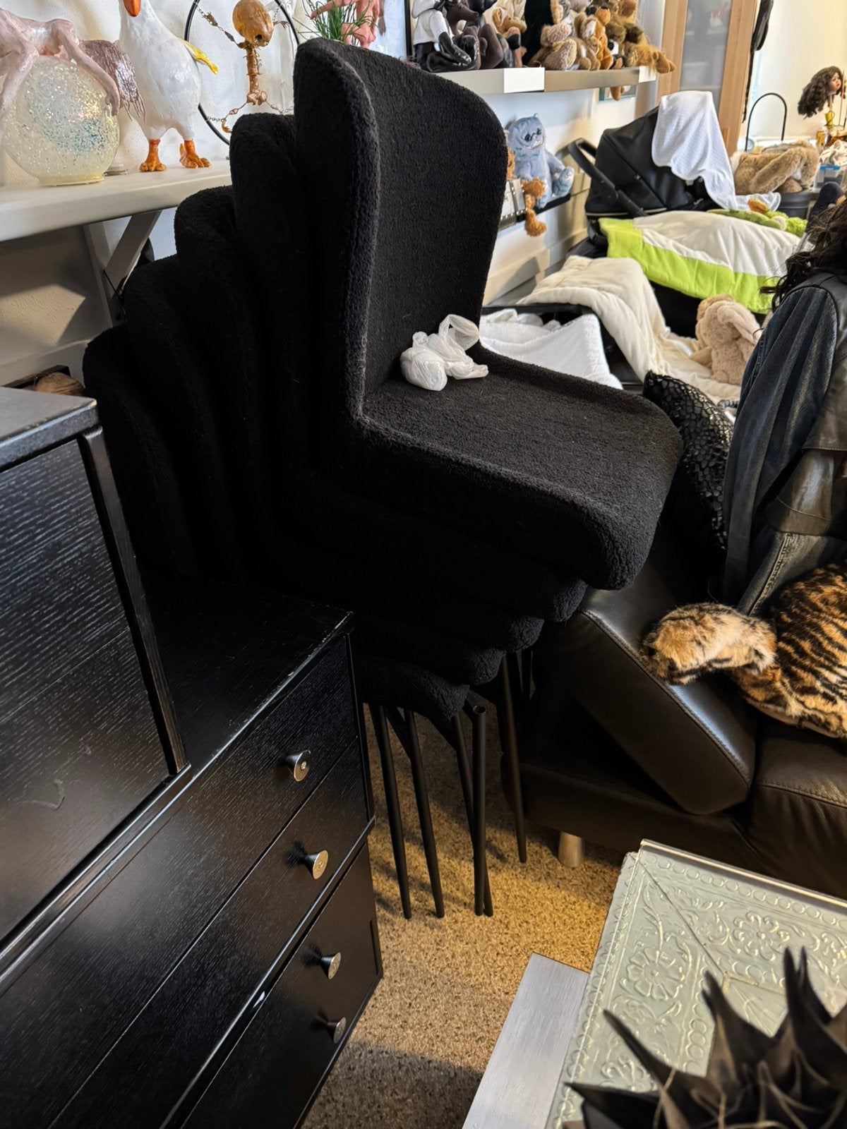 Prachtige stoelen 4 stuks, Huis en Inrichting, Stoelen, Ophalen, Nieuw, Zwart