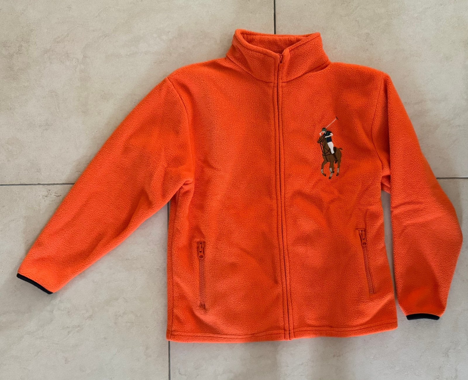 Ralp Lauren fleece vest maat M 12 / 14  152 158 164 oranje, Gebruikt, Jongen of Meisje, Trui of Vest, Ophalen of Verzenden