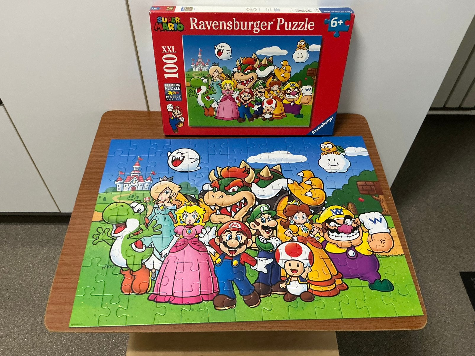 Stoere Puzzel Super Mario en vrienden 100XXL Nintendo, Ophalen of Verzenden, Meer dan 50 stukjes, Gebruikt, 4 tot 6 jaar