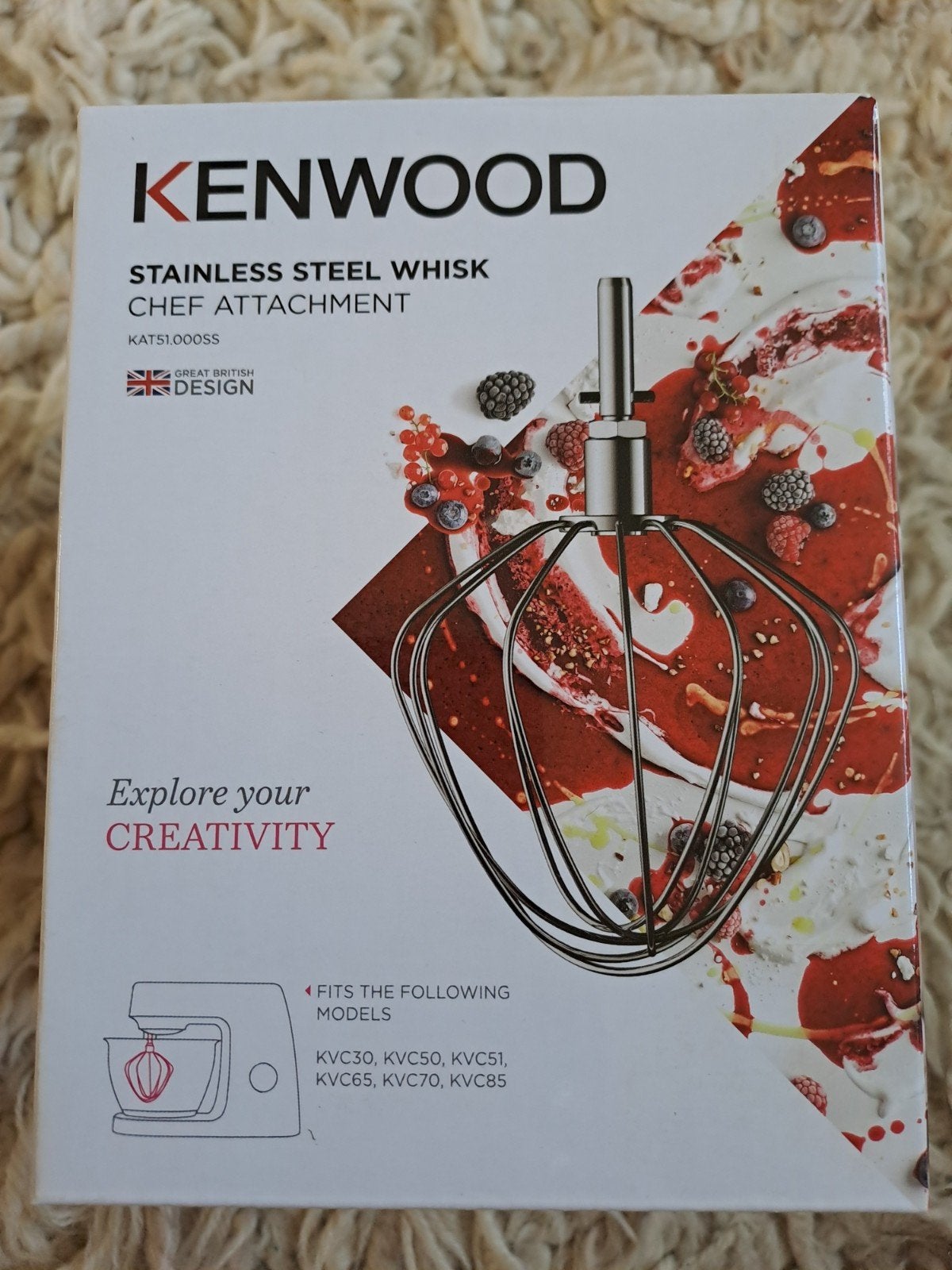 Kenwood kMix- RVS garde voor Chef keukenmachines (nieuw), Witgoed en Apparatuur, Keukenmixers, 4 liter of meer, Nieuw, 3 snelheden of meer