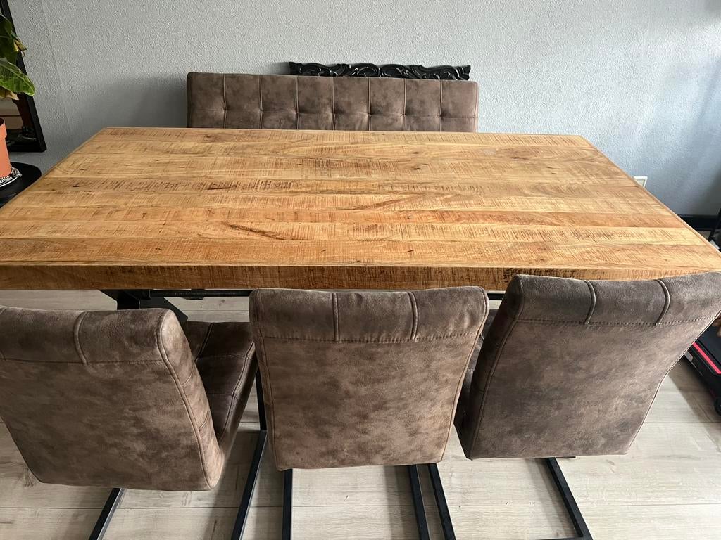 Eetkamerset, Ophalen, 50 tot 100 cm, Zo goed als nieuw, Vijf personen of meer
