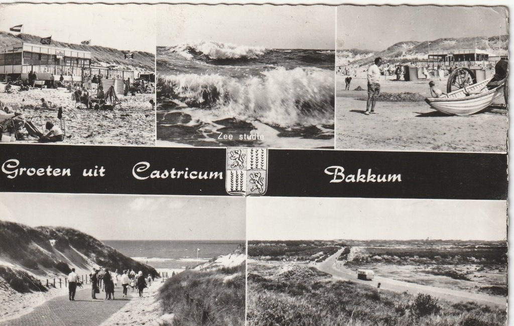 CASTRICUM BAKKUM Paviljoen Strand Branding Duin Groeten, Verzenden, 1960 tot 1980, Gelopen, Noord-Holland