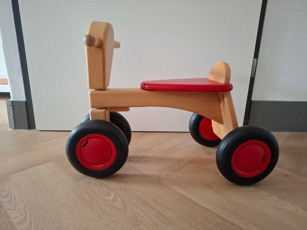 Houten loopfiets - Van Dijk Toys, Kinderen en Baby's, Speelgoed | Buiten | Voertuigen en Loopfietsen, Ophalen, Gebruikt, Loopfiets