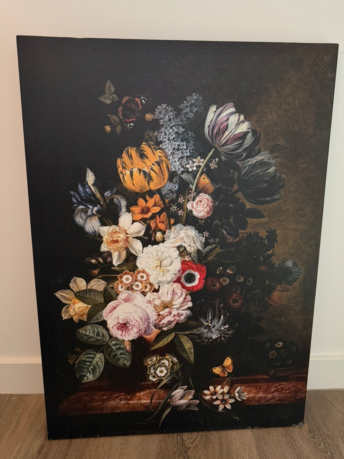 Schilderij met bloemen, Ophalen, Zo goed als nieuw, Minder dan 50 cm, Schilderij