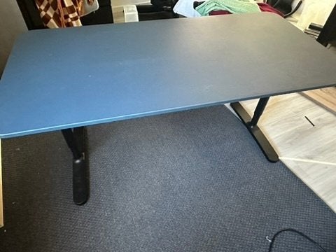 Ikea bureau blauw Bekant, Huis en Inrichting, Ophalen, Overige typen, 160 cm, Spaanplaat of MDF