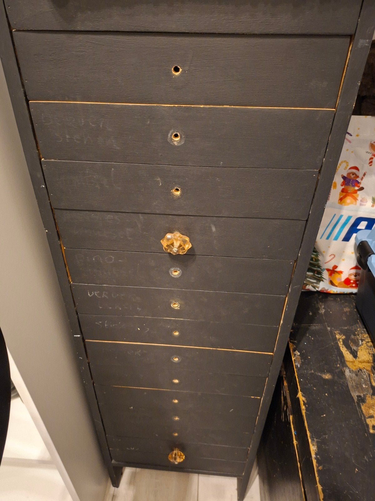 Mooie houten ladekast, documentenkast zonder knopjes, Huis en Inrichting, Ophalen, Gebruikt, 50 tot 100 cm, Minder dan 100 cm