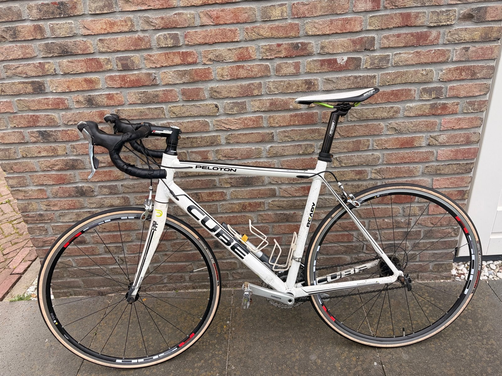 Cube Peloton racefiets - Wit, Shimano Tiagra, 28 inch, Gebruikt, Aluminium, 15 tot 20 versnellingen