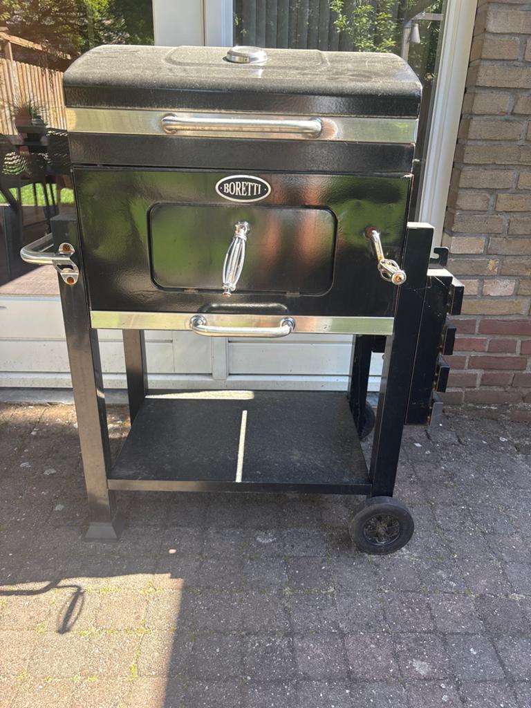 Boretti houtskool BBQ met onderstel, Ophalen of Verzenden, Gebruikt, Met accessoires