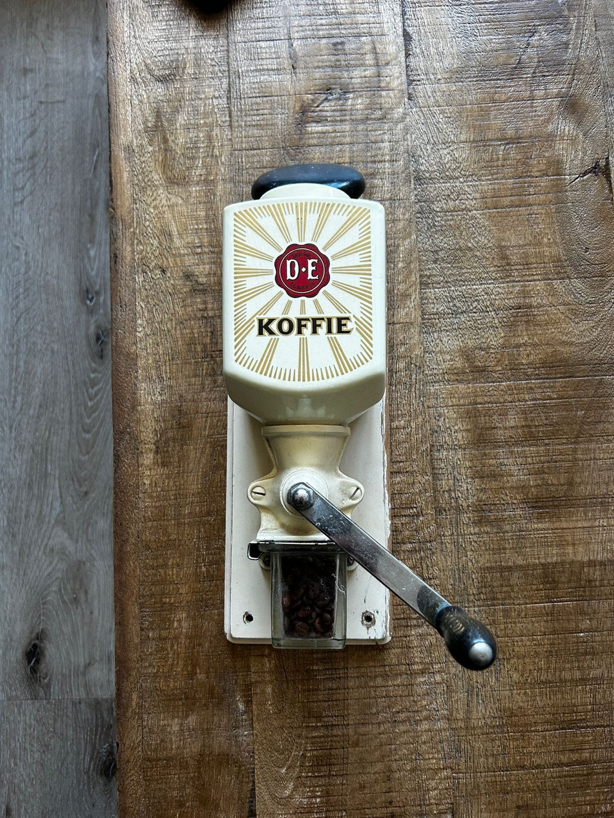 Vintage Douwe Egberts wandkoffiemolen, Ophalen of Verzenden