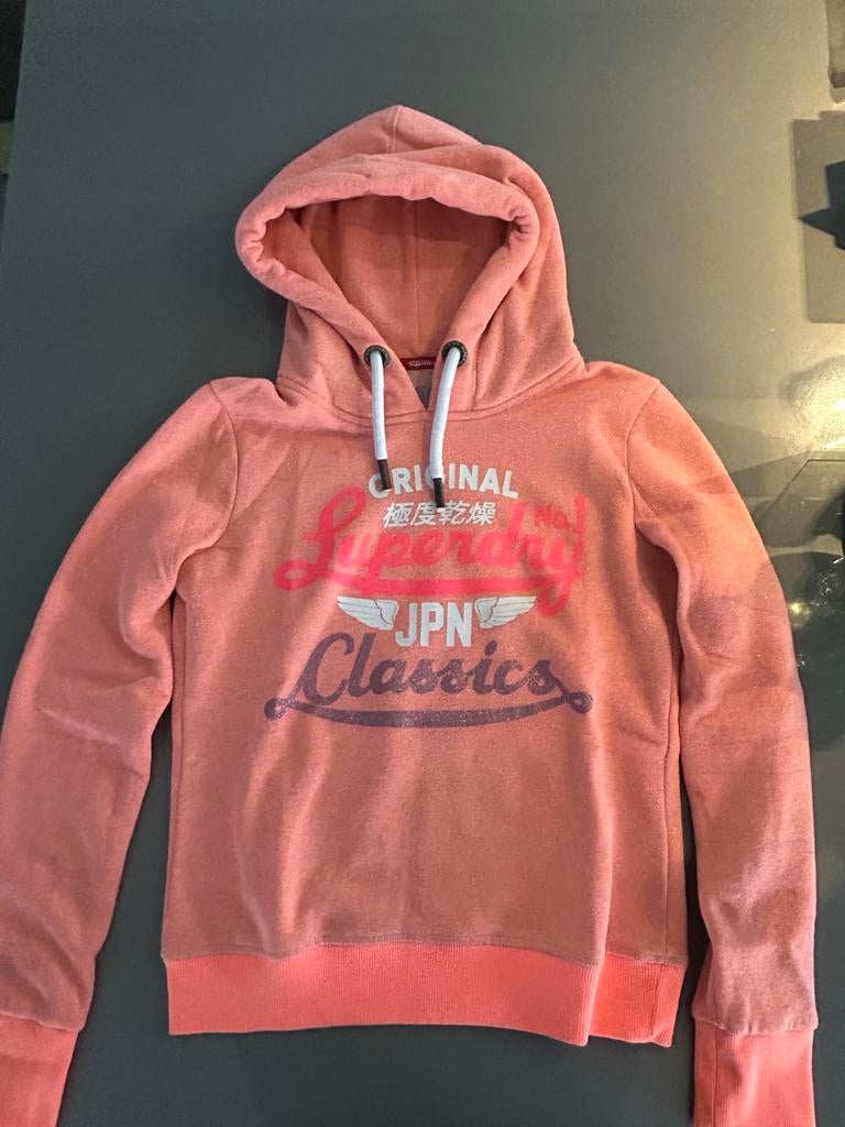 Superdry forelkleurig dames sweatvest / hoodie Maat 36, Kleding | Dames, Truien en Vesten, Zo goed als nieuw, Maat 36 (S), Overige kleuren