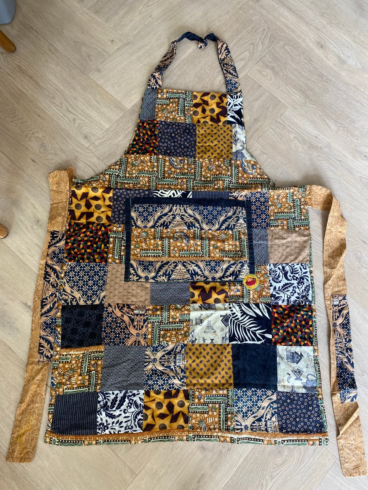 super leuk patchwork schort, Overige kleuren, Ophalen of Verzenden, Zo goed als nieuw, 30 tot 120 cm
