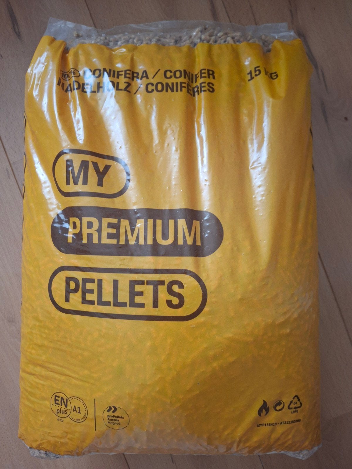 MY Premium Pellets 15 kg voor pelletkachels, 14 zakken, Ophalen, Nieuw, Houthaard