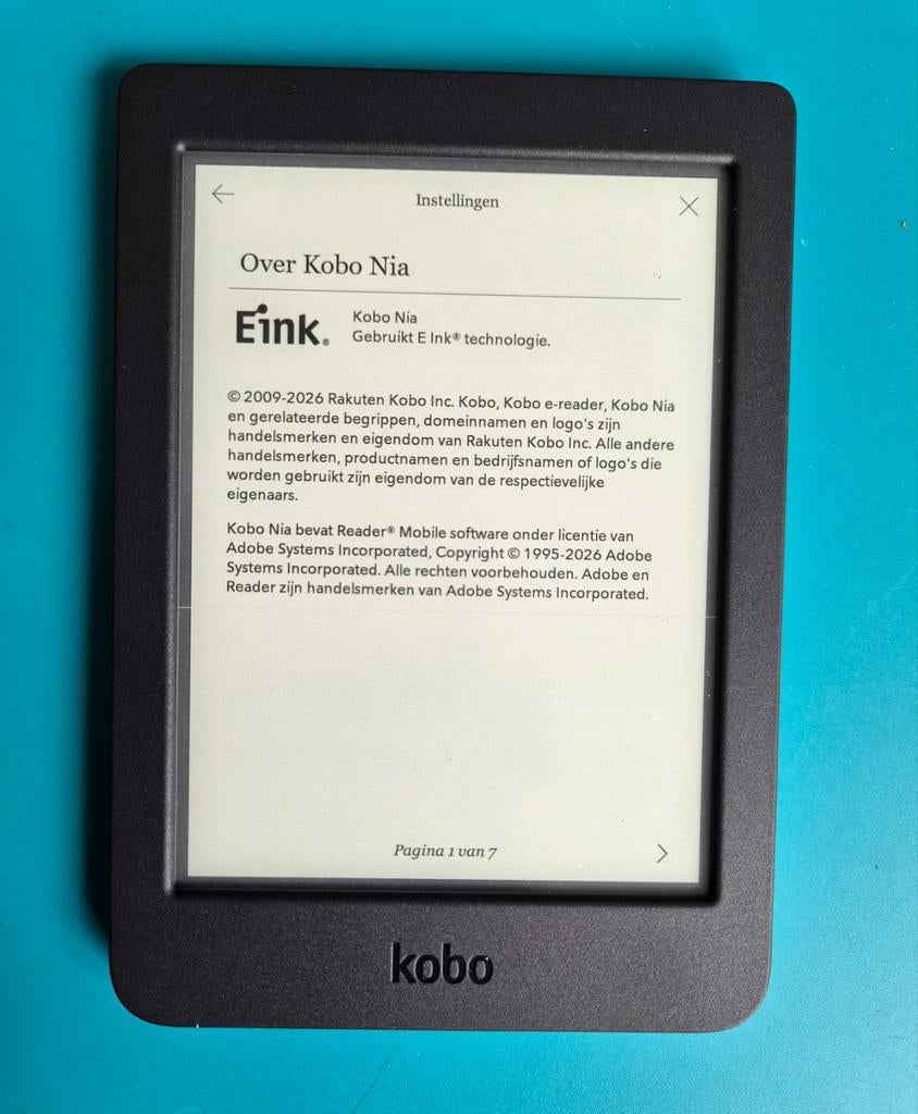 Kobo Nia ereader, Computers en Software, E-readers, Gebruikt, 8 GB, 6 inch of minder, Ophalen of Verzenden