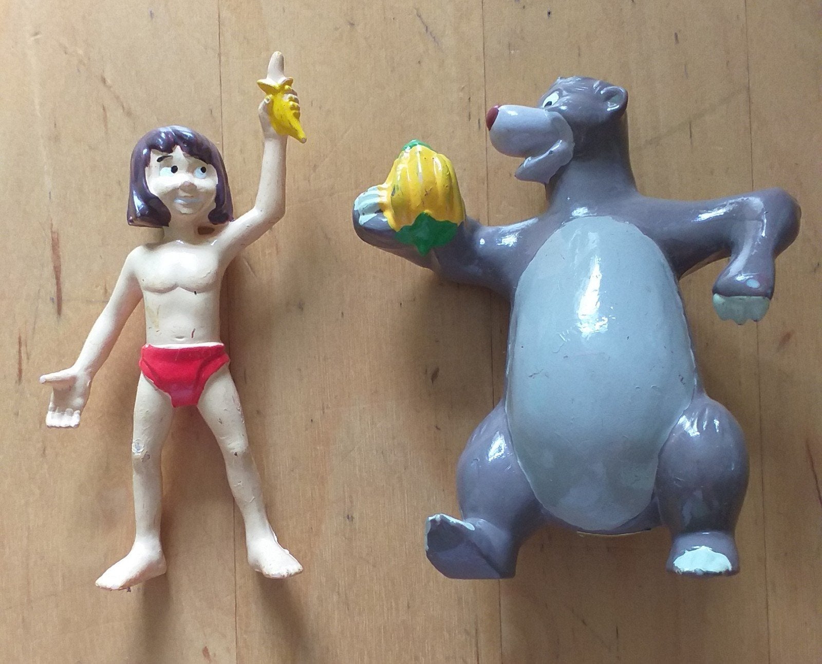 Jungle Boek Figuren: Mowgli en Baloo (Kodak), Ophalen of Verzenden, Leeuwenkoning of Jungle Boek, Beeldje of Figuurtje
