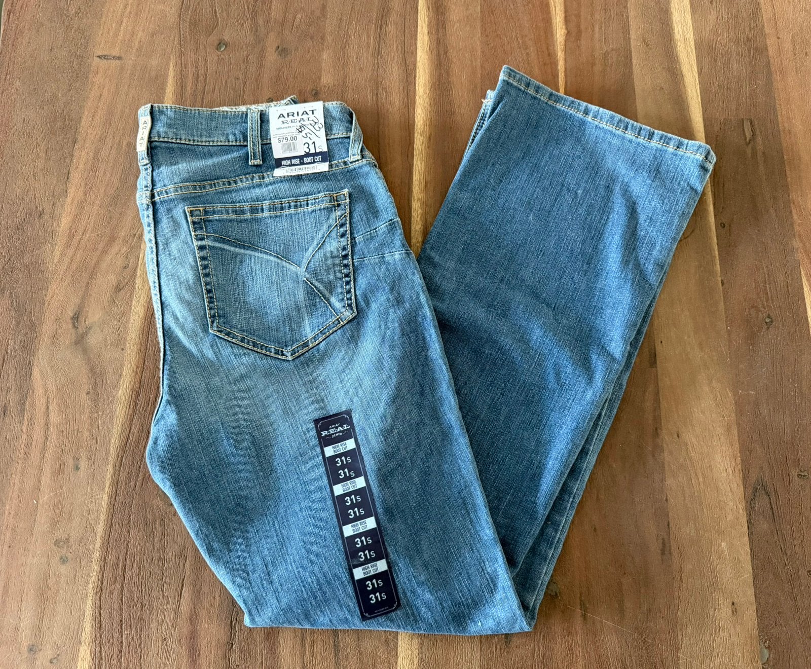 Nieuw Ariat Tennessee Bootcut High Rise Jeans spijkerbroek, Blauw, Ademend, Nieuw, Onderkleding