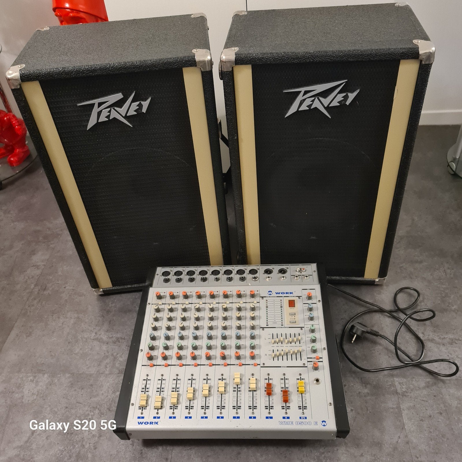 Complete PA Geluidsset: Work Mixer & Peavey Speakers, Ophalen, Gebruikt, 5 tot 10 kanalen, Microfooningang