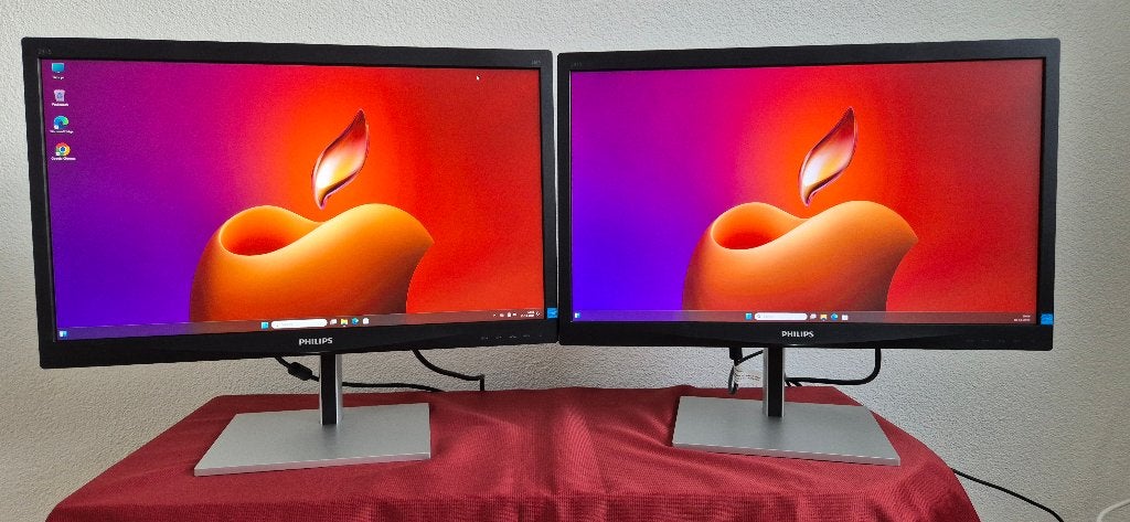 Mooie Design LCD (2x) 24 Inch Led 100%Ok Philips Met Kabels, Computers en Software, Monitoren, HDMI, Gebruikt, 101 t/m 150 Hz