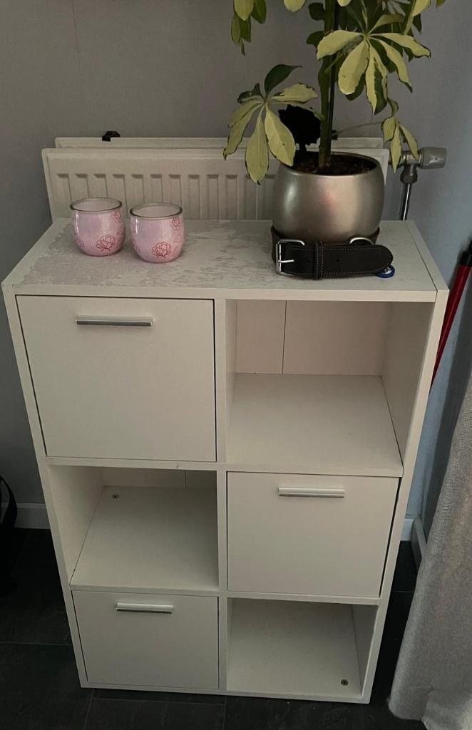 Half open vakkenkast, wit, Huis en Inrichting, Kasten | Wandmeubels, Ophalen, Minder dan 150 cm, Minder dan 100 cm, 25 tot 50 cm