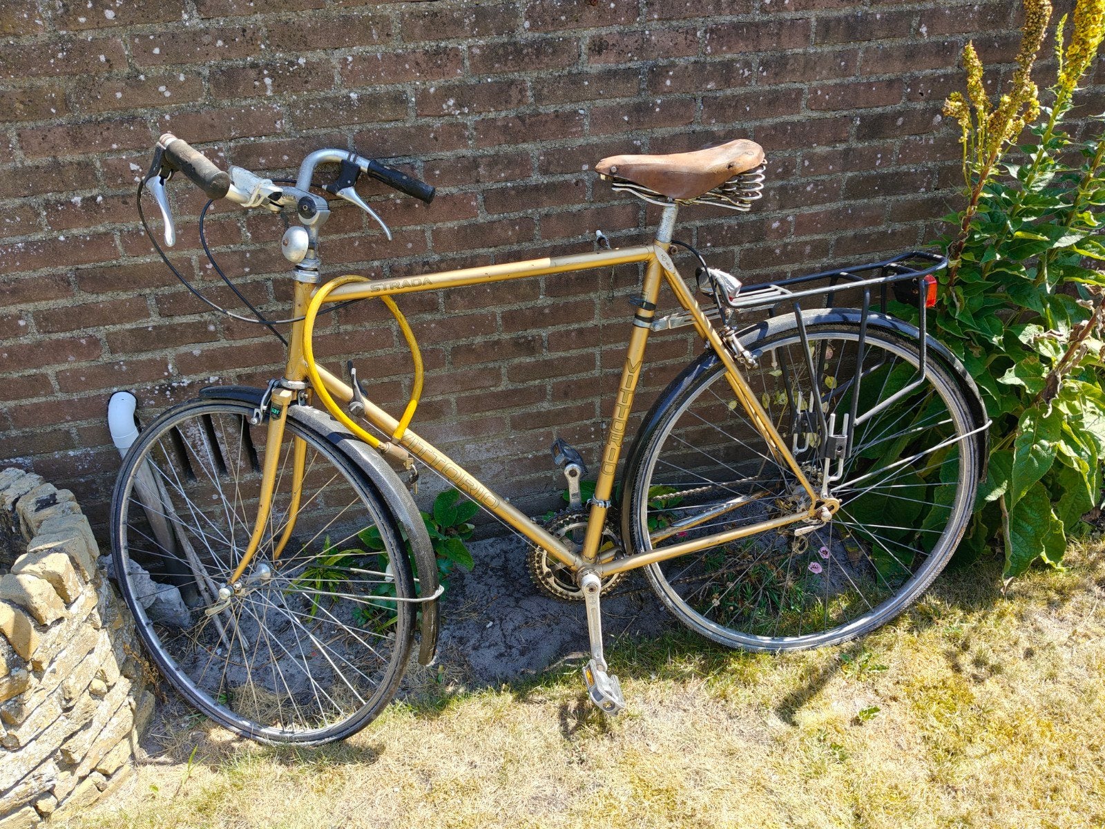 Vintage Strada fiets - Gouden racefiets, Overige merken, 28 inch, 10 tot 15 versnellingen, Velgrem