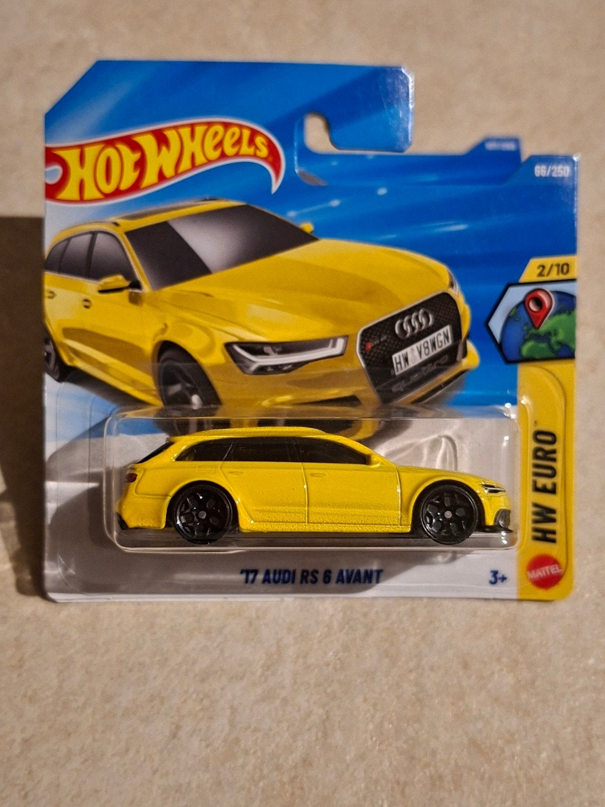 Hot Wheels '17 Audi RS 6 Avant - Geel, Ophalen of Verzenden, Nieuw, Auto