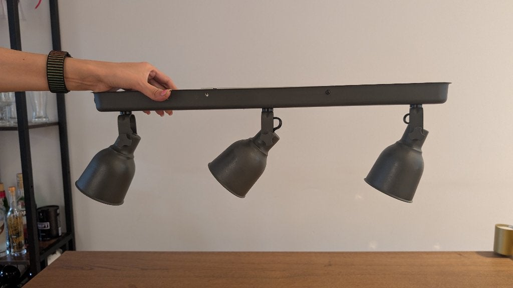Black LED Ceiling Spotlight – 3 Adjustable Spotlights, Ophalen, Gebruikt, Verstelbaar, LED