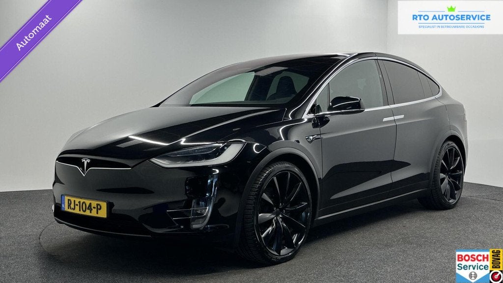 Tesla Model X 100D 6p. CAMERA LEER TREKHAAK NAVI CARPLAY., Auto's, Tesla, Model X, Gebruikt, Met garantie (alle), Lichtsensor