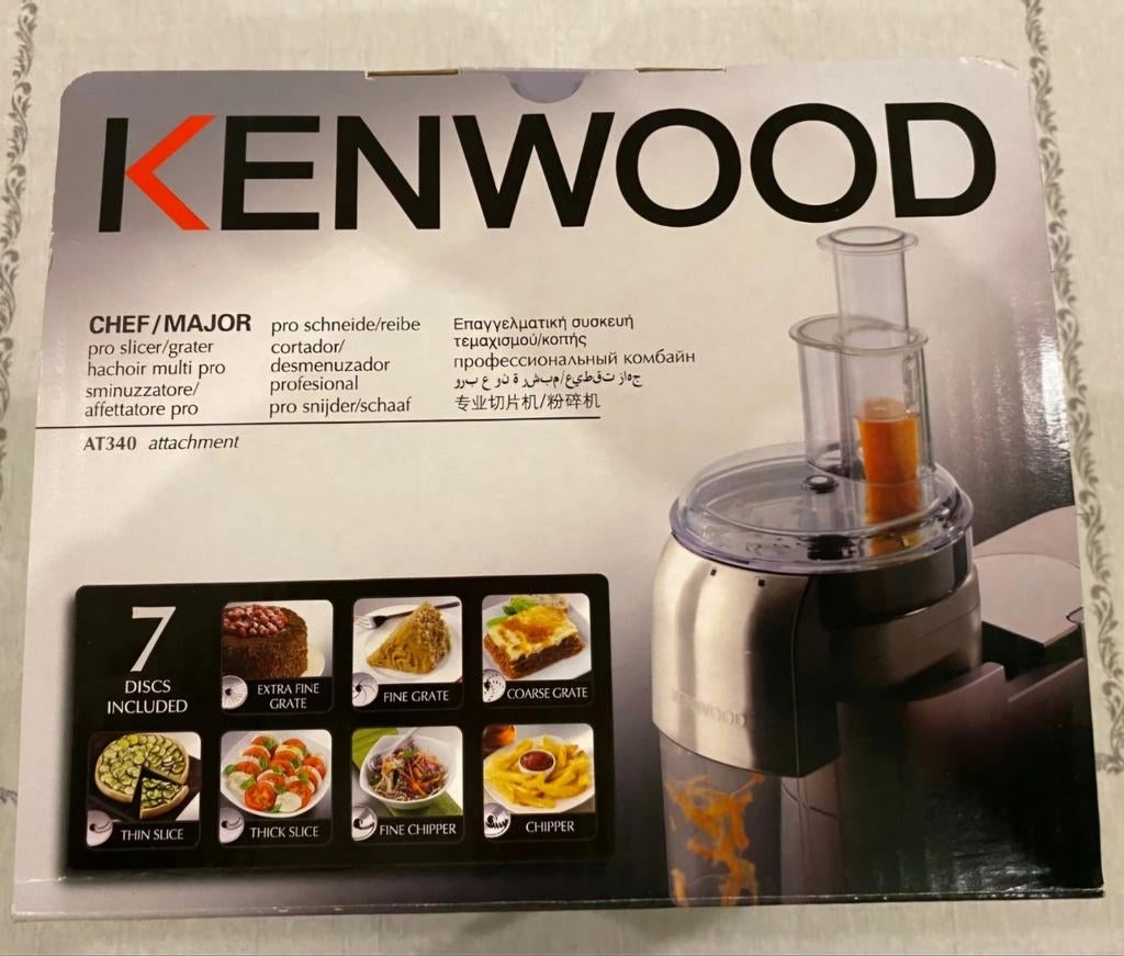 Kenwood AT340 Rasp/Snijmachine - Pro Slicer/Grater, Ophalen of Verzenden, 3 snelheden of meer