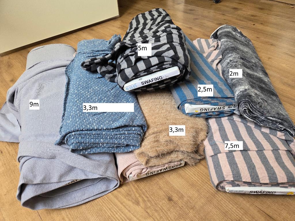 partij gebreide luxe stoffen (RUIM 32M STOF!), Hobby en Vrije tijd, Stoffen en Lappen, Ophalen, Overige kleuren, 120 cm of meer