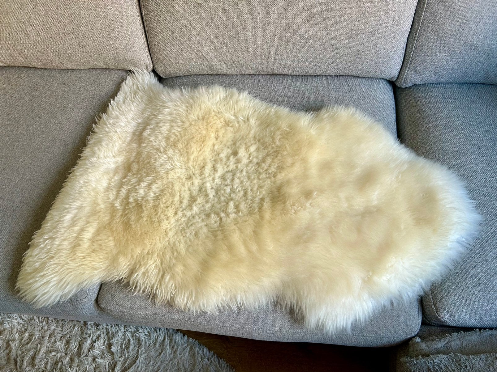 ULLERSLEV Schapenvacht, ecru, 85 cm, Ophalen, 85 cm, Gebruikt, Overige typen