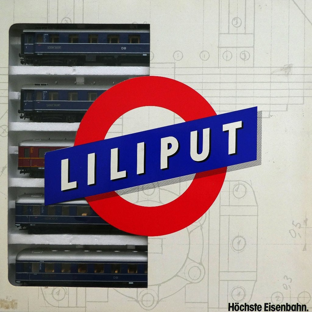 Blauer Enzian Wagon set Liliput HO, Gelijkstroom, Ophalen of Verzenden, Analoog, Liliput