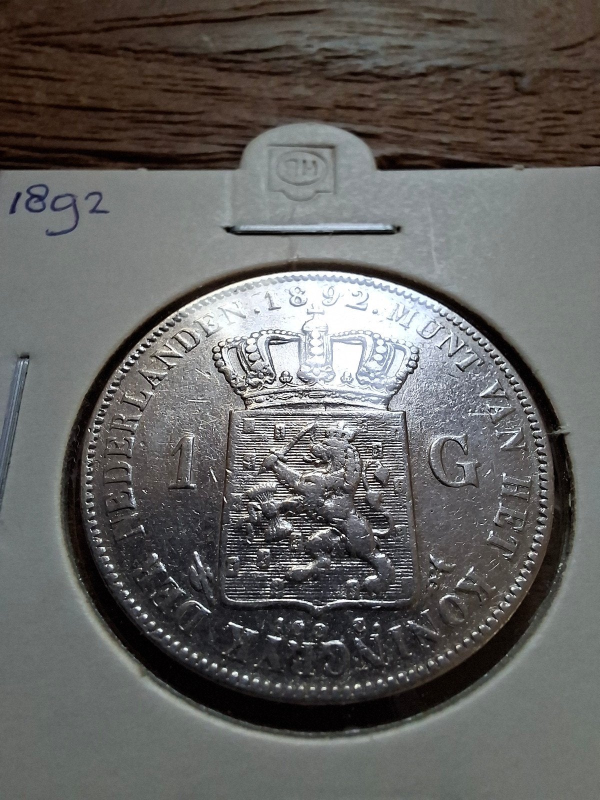 1 gulden 1892, 1 gulden, Zilver, Ophalen of Verzenden, Koningin Wilhelmina