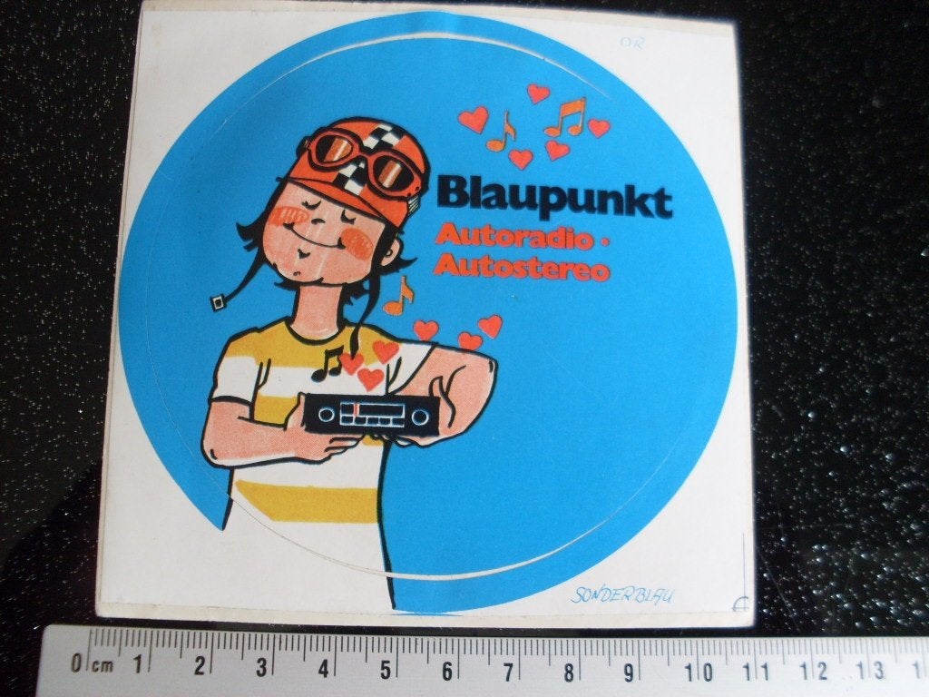 sticker Blaupunkt autoradio autostereo car hifi vintage, Verzenden, Zo goed als nieuw, Merk