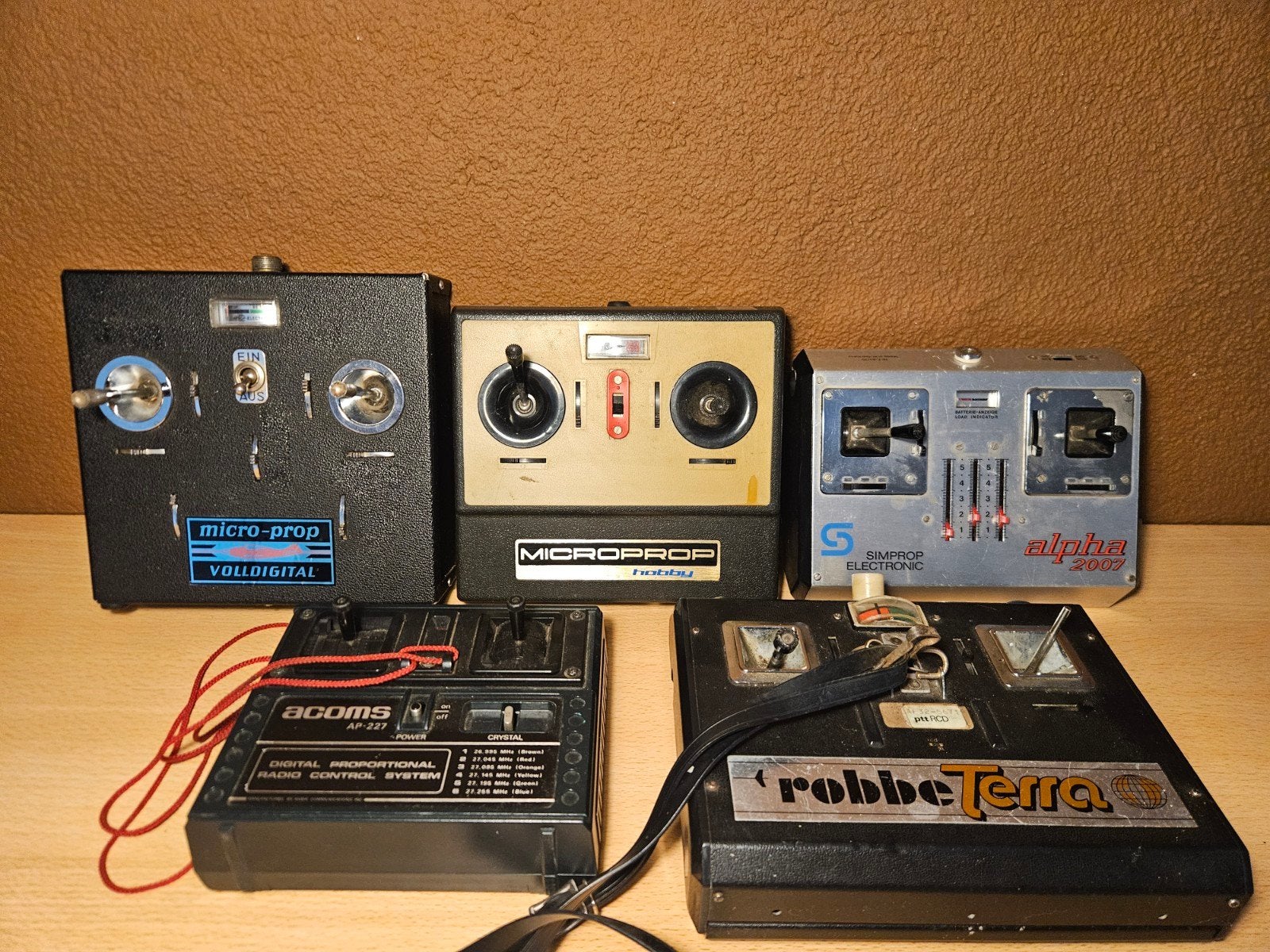 Vintage RC Zenders Collectie - Microprop, Acoms, RobbeTerra, Ophalen of Verzenden, Gebruikt