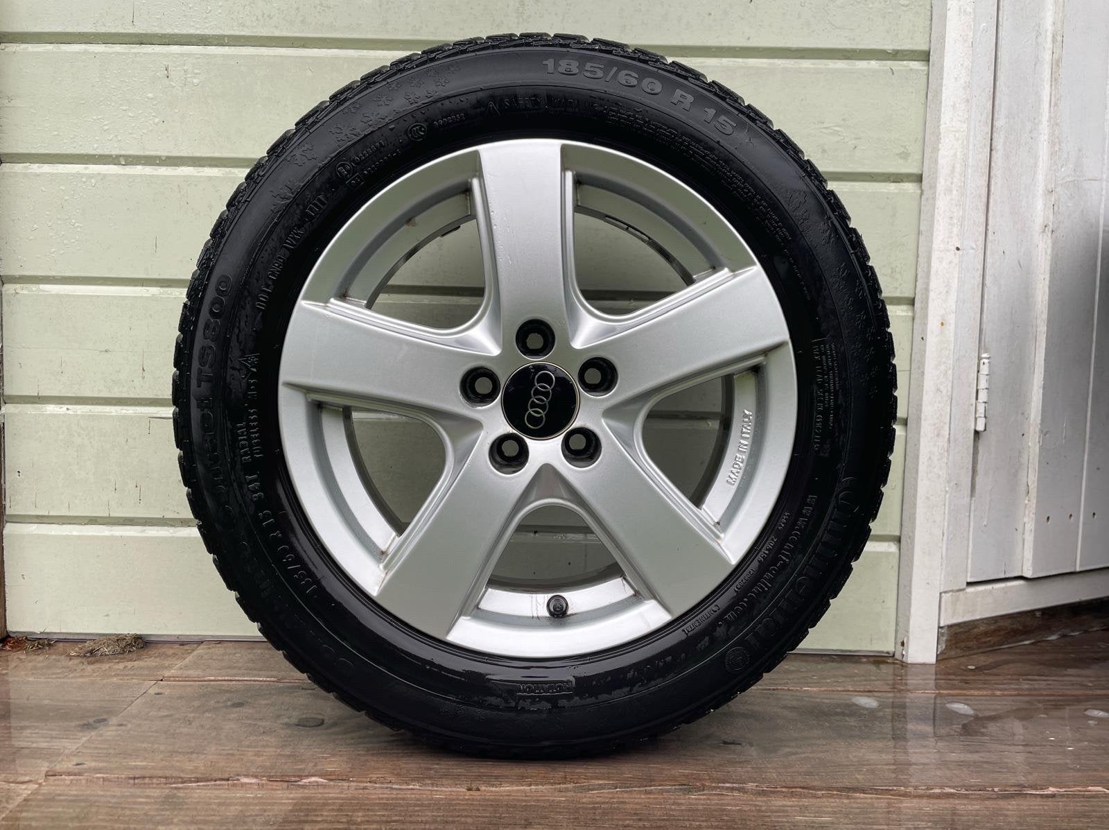 Continental winterbanden Audi A1 met velg, Auto-onderdelen, Ophalen, 15 inch, Band(en), 185 mm